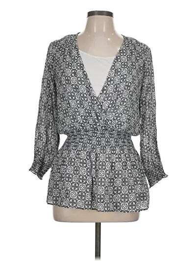 Pre-owned Alfani 3/4 Sleeve Blouse In Gray