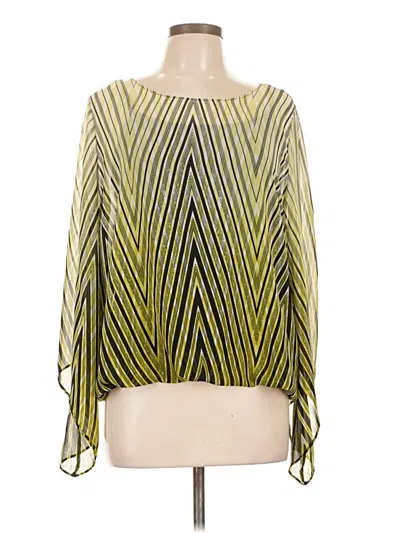 Pre-owned Alfani 3/4 Sleeve Blouse In Green