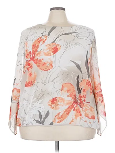 Pre-owned Alfani 3/4 Sleeve Blouse In Ivory