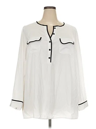 Pre-owned Alfani 3/4 Sleeve Blouse In Ivory