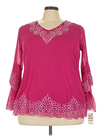 Alfani 3/4 Sleeve Blouse In Multi