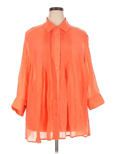 Pre-owned Alfani 3/4 Sleeve Blouse In Orange