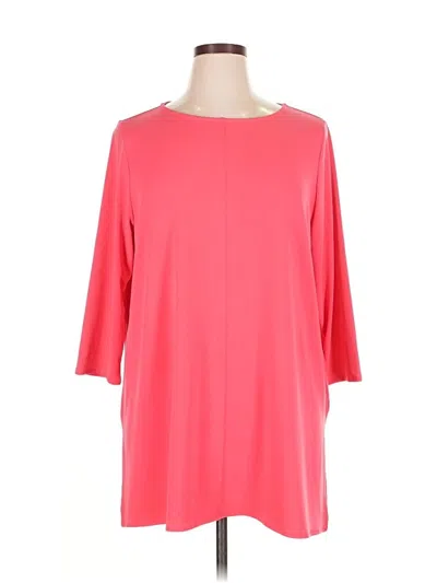 Pre-owned Alfani 3/4 Sleeve Blouse In Pink