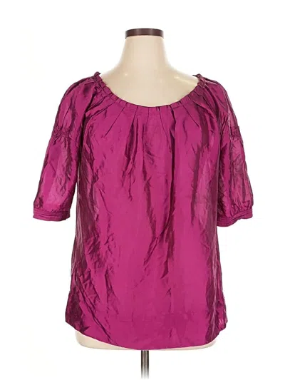 Pre-owned Alfani 3/4 Sleeve Blouse In Purple