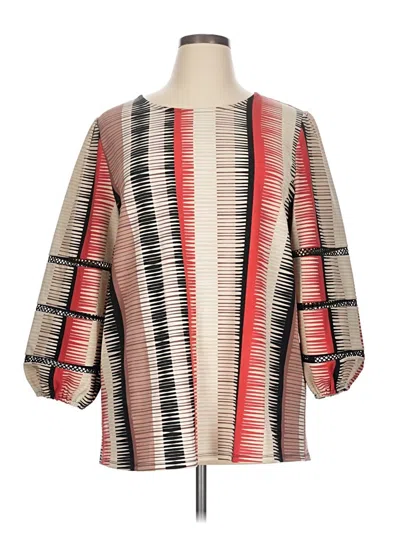 Pre-owned Alfani 3/4 Sleeve Blouse In Red