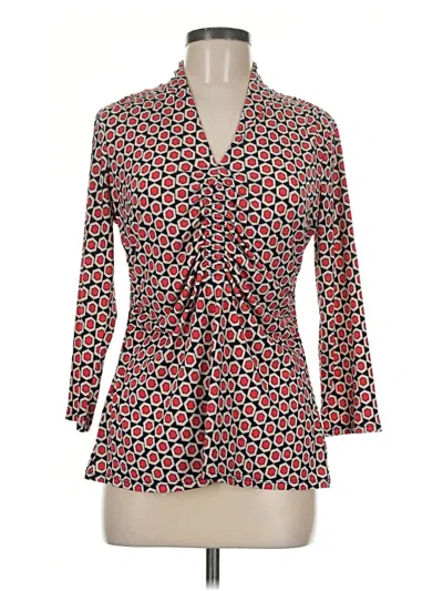 Pre-owned Alfani 3/4 Sleeve Blouse In Red