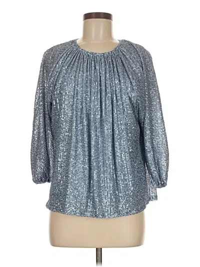 Pre-owned Alfani 3/4 Sleeve Blouse In Silver