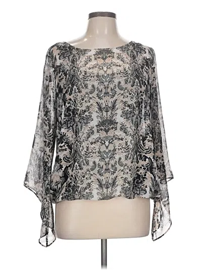 Pre-owned Alfani 3/4 Sleeve Blouse In Silver