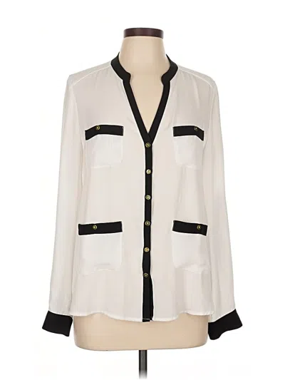 Pre-owned Alfani 3/4 Sleeve Blouse In White