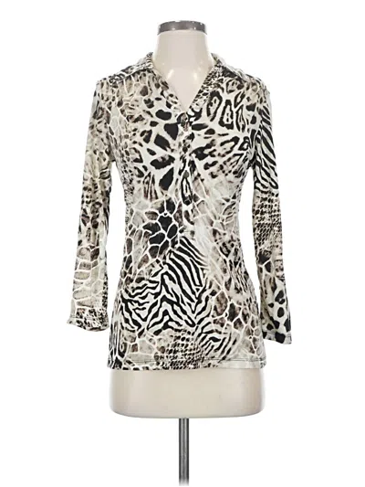 Pre-owned Alfani 3/4 Sleeve Blouse In White