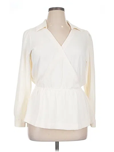 Pre-owned Alfani 3/4 Sleeve Blouse In White