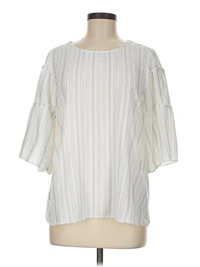 Pre-owned Alfani 3/4 Sleeve Blouse In White