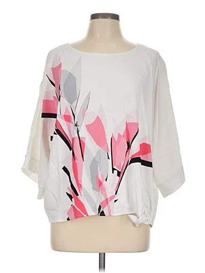 Pre-owned Alfani 3/4 Sleeve Blouse In White