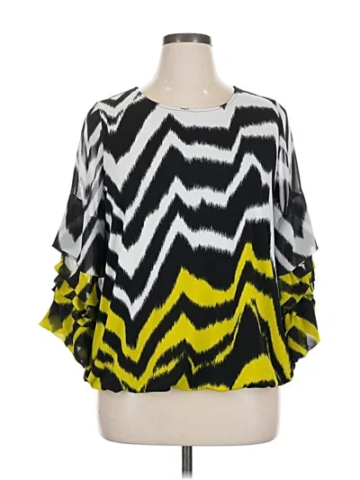 Pre-owned Alfani 3/4 Sleeve Blouse In Yellow