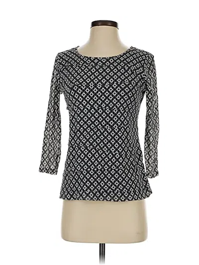 Pre-owned Alfani 3/4 Sleeve T-shirt In Black