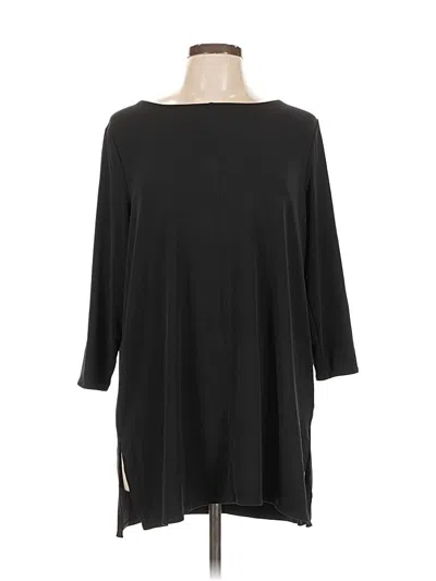 Pre-owned Alfani 3/4 Sleeve T-shirt In Black