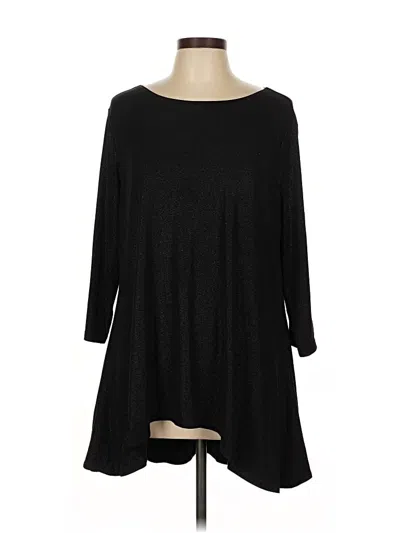 Pre-owned Alfani 3/4 Sleeve T-shirt In Black