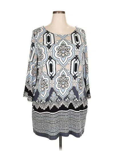 Pre-owned Alfani 3/4 Sleeve T-shirt In Silver