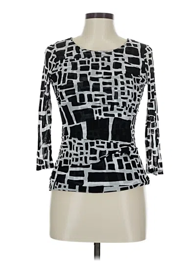 Pre-owned Alfani 3/4 Sleeve T-shirt In Silver