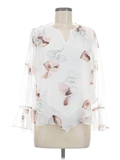 Pre-owned Alfani 3/4 Sleeve T-shirt In White