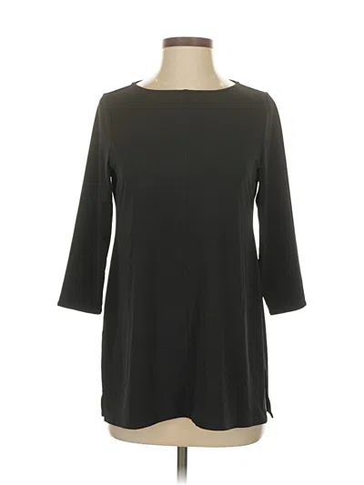 Pre-owned Alfani 3/4 Sleeve Top Black Boatneck Tops