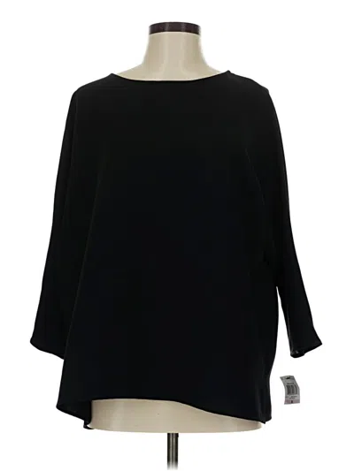 Pre-owned Alfani 3/4 Sleeve Top Black Boatneck Tops