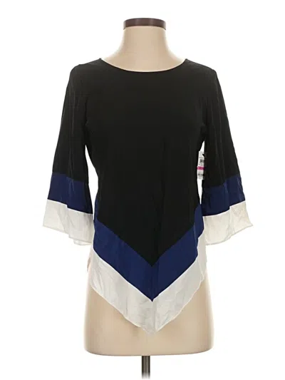 Pre-owned Alfani 3/4 Sleeve Top Black Boatneck Tops