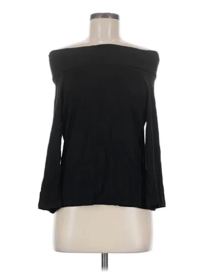Pre-owned Alfani 3/4 Sleeve Top Black Off The Shoulder Neckline Tops