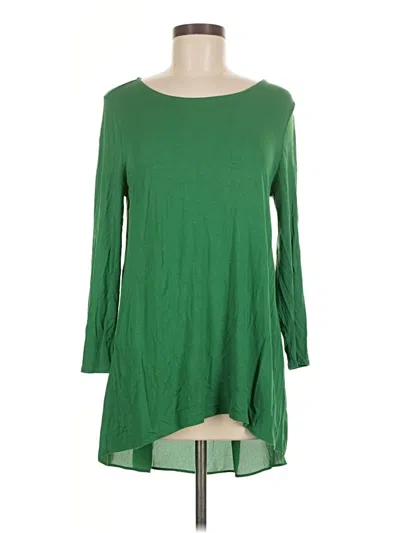 Pre-owned Alfani 3/4 Sleeve Top Green Boatneck Tops