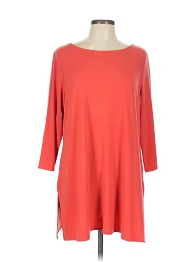 Pre-owned Alfani 3/4 Sleeve Top Pink Boatneck Tops