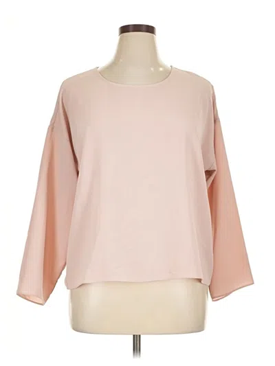 Pre-owned Alfani 3/4 Sleeve Top Pink Boatneck Tops