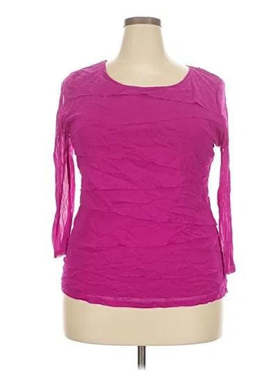 Pre-owned Alfani 3/4 Sleeve Top Purple Boatneck Tops