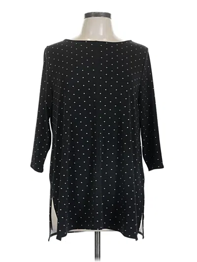 Pre-owned Alfani 3/4 Sleeve T-shirt In Black