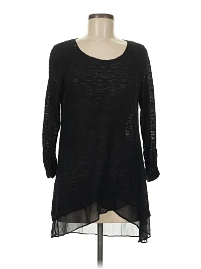 Pre-owned Alfani 3/4 Sleeve T-shirt In Black