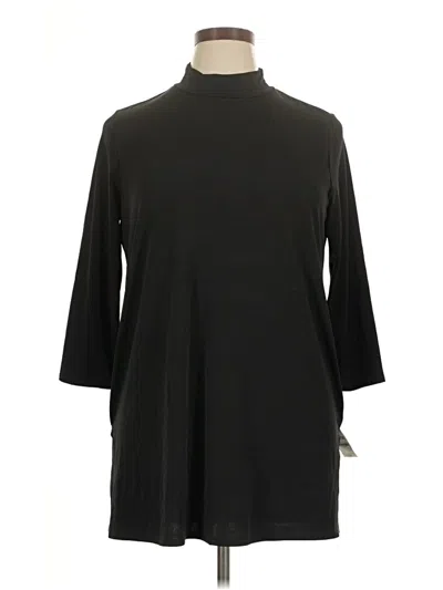 Alfani 3/4 Sleeve T-shirt In Black