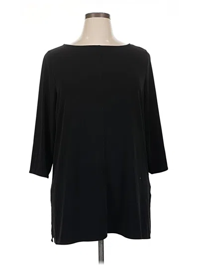 Pre-owned Alfani 3/4 Sleeve T-shirt In Black