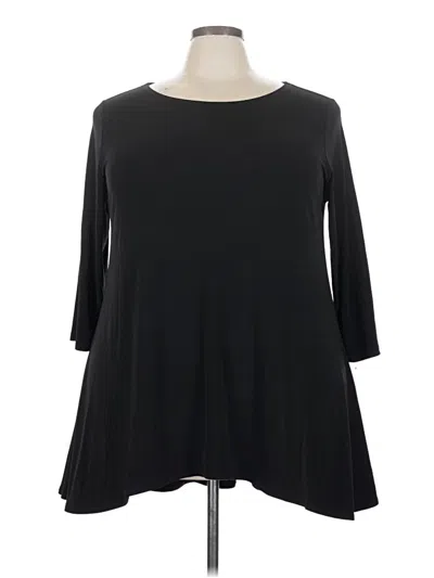 Pre-owned Alfani 3/4 Sleeve T-shirt In Black