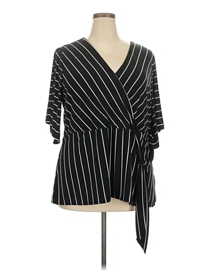 Pre-owned Alfani 3/4 Sleeve T-shirt In Black