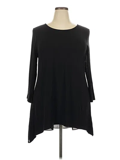 Pre-owned Alfani 3/4 Sleeve T-shirt In Black