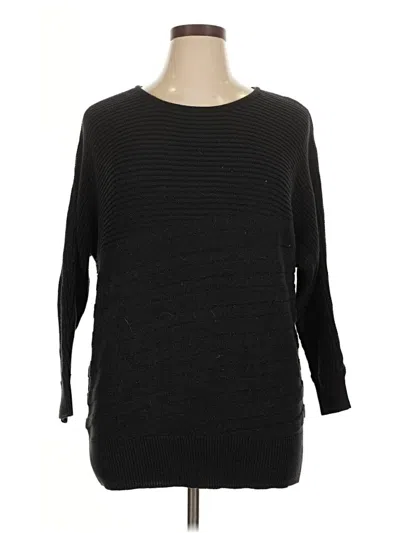 Pre-owned Alfani 3/4 Sleeve T-shirt In Black