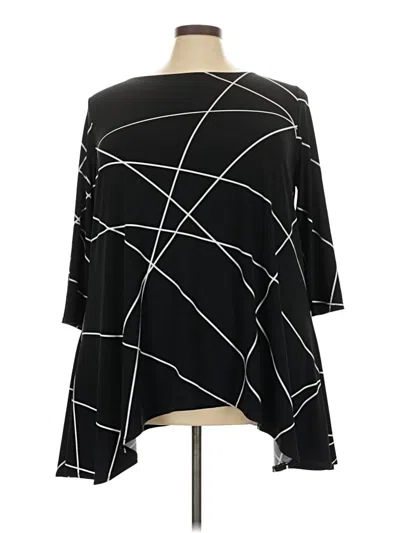 Pre-owned Alfani 3/4 Sleeve T-shirt In Black