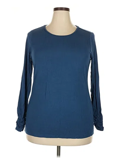 Pre-owned Alfani 3/4 Sleeve T-shirt In Blue