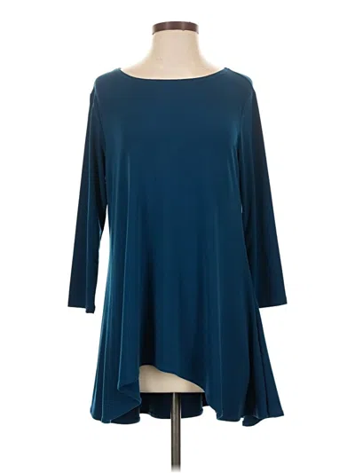 Pre-owned Alfani 3/4 Sleeve T-shirt In Blue