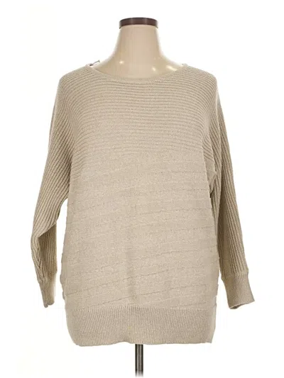 Pre-owned Alfani 3/4 Sleeve T-shirt In Brown