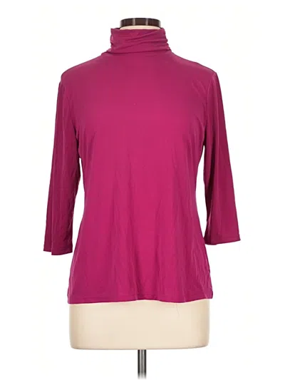 Pre-owned Alfani 3/4 Sleeve T-shirt In Burgundy
