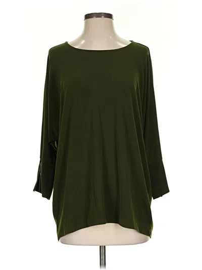 Pre-owned Alfani 3/4 Sleeve T-shirt In Green