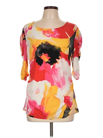 Pre-owned Alfani 3/4 Sleeve T-shirt In Orange