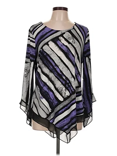Pre-owned Alfani 3/4 Sleeve T-shirt In Purple