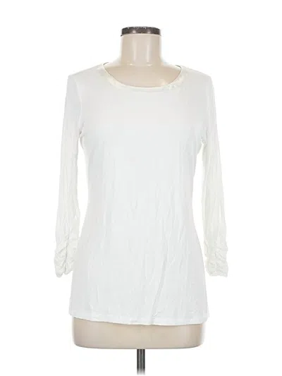 Pre-owned Alfani 3/4 Sleeve T-shirt In White