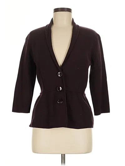 Pre-owned Alfani Blazer Jacket In Burgundy